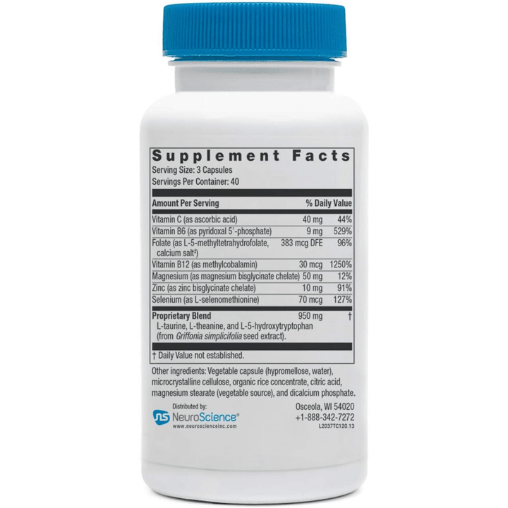NeuroScience TravaCor with 5 - HTP &amp; L - Theanine 120 Capsules - POWER FIT SHOP — Powering Preparedness, Health &amp; Home