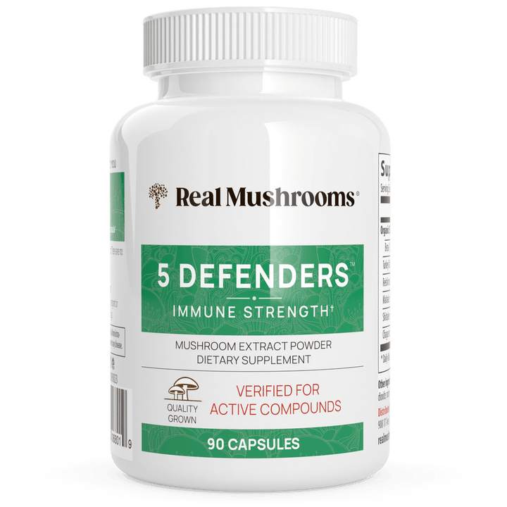 Real Mushrooms 5 - Defenders Mushroom Extract 90 Capsules Immune Support - POWER FIT SHOP — Powering Preparedness, Health &amp; Home