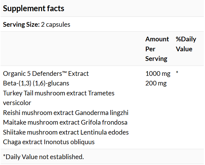 Real Mushrooms 5 - Defenders Mushroom Extract 90 Capsules Immune Support - POWER FIT SHOP — Powering Preparedness, Health &amp; Home