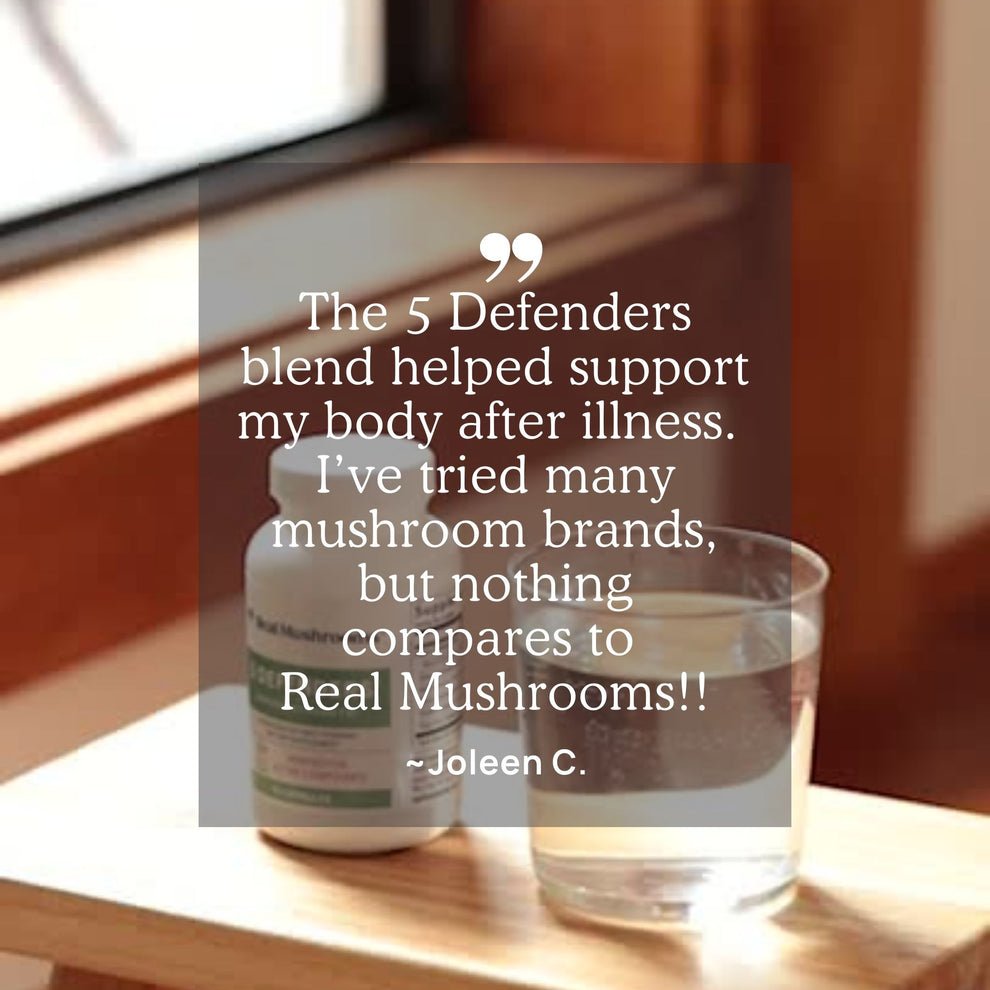 Real Mushrooms 5 - Defenders Mushroom Extract Powder 200 Capsules - POWER FIT SHOP — Powering Preparedness, Health & Home