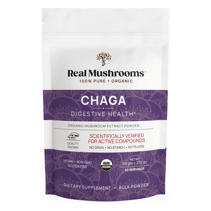 Real Mushrooms Chaga Extract Powder 60 G Immune Support Gluten Free - POWER FIT SHOP — Powering Preparedness, Health &amp; Home