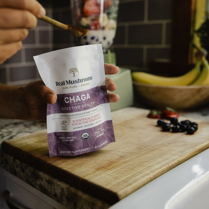 Real Mushrooms Chaga Extract Powder 60 G Immune Support Gluten Free - POWER FIT SHOP — Powering Preparedness, Health &amp; Home