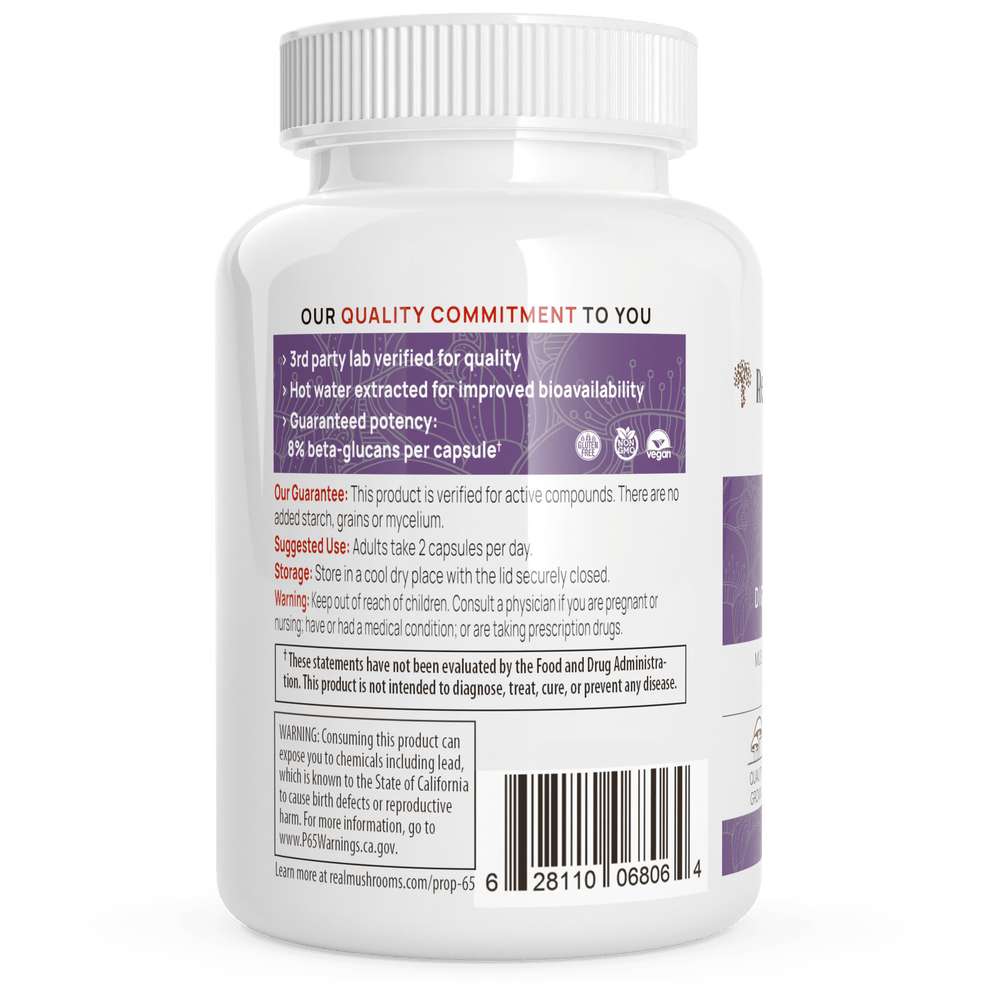 Real Mushrooms Organic Chaga Extract 120 Capsules Immune Support - POWER FIT SHOP — Powering Preparedness, Health &amp; Home