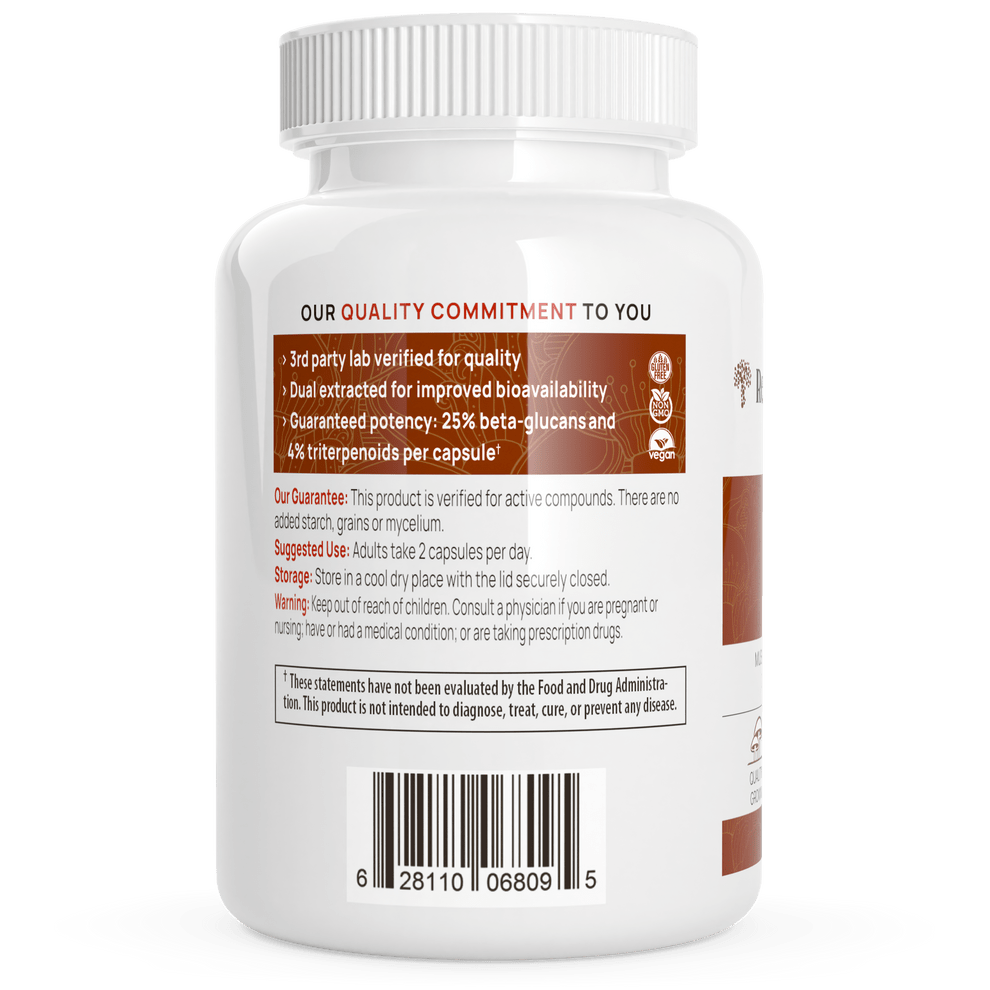 Real Mushrooms Reishi Mushroom Immune Support and Wellness 90 Capsules - POWER FIT SHOP — Powering Preparedness, Health &amp; Home