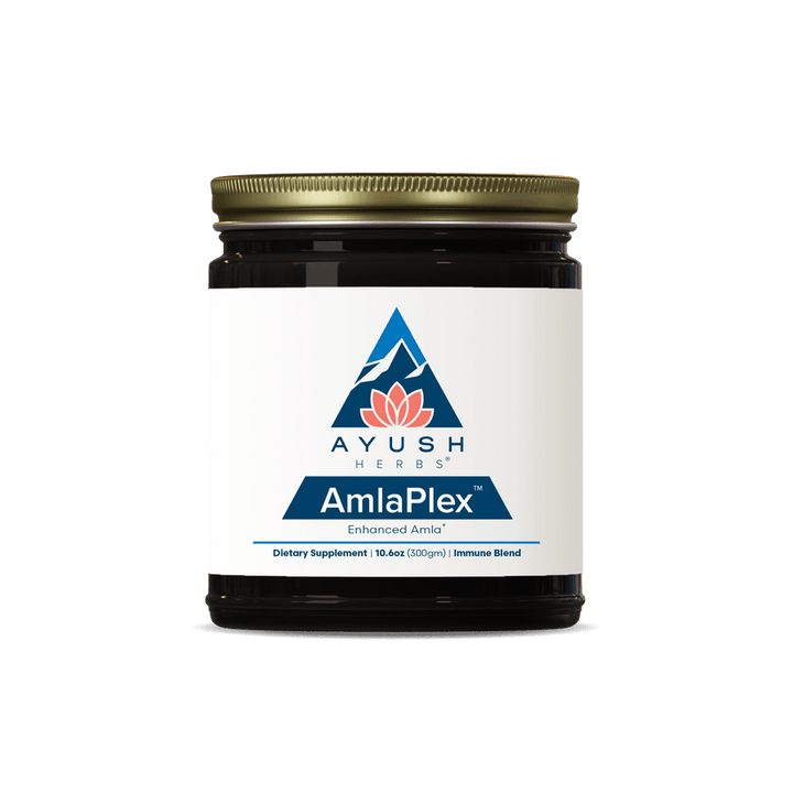MHP Ayush Herbs Amla Plex immune support supplement powder, 360g, with natural amla herbs for immune health.