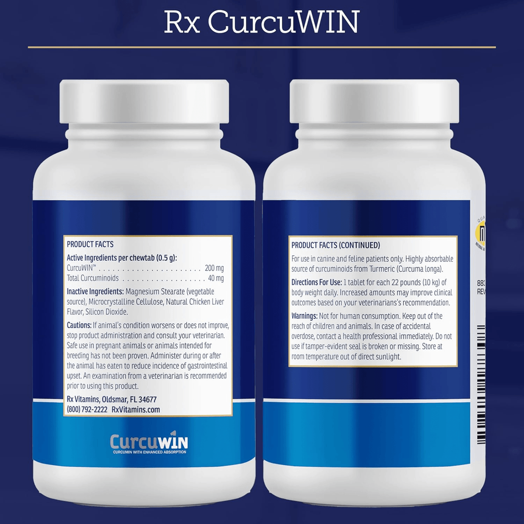 Rx Vitamins For Pets Rx CurcuWIN 90 Chewable Tablets For Cats and Dogs - POWER FIT SHOP — Powering Preparedness, Health &amp; Home