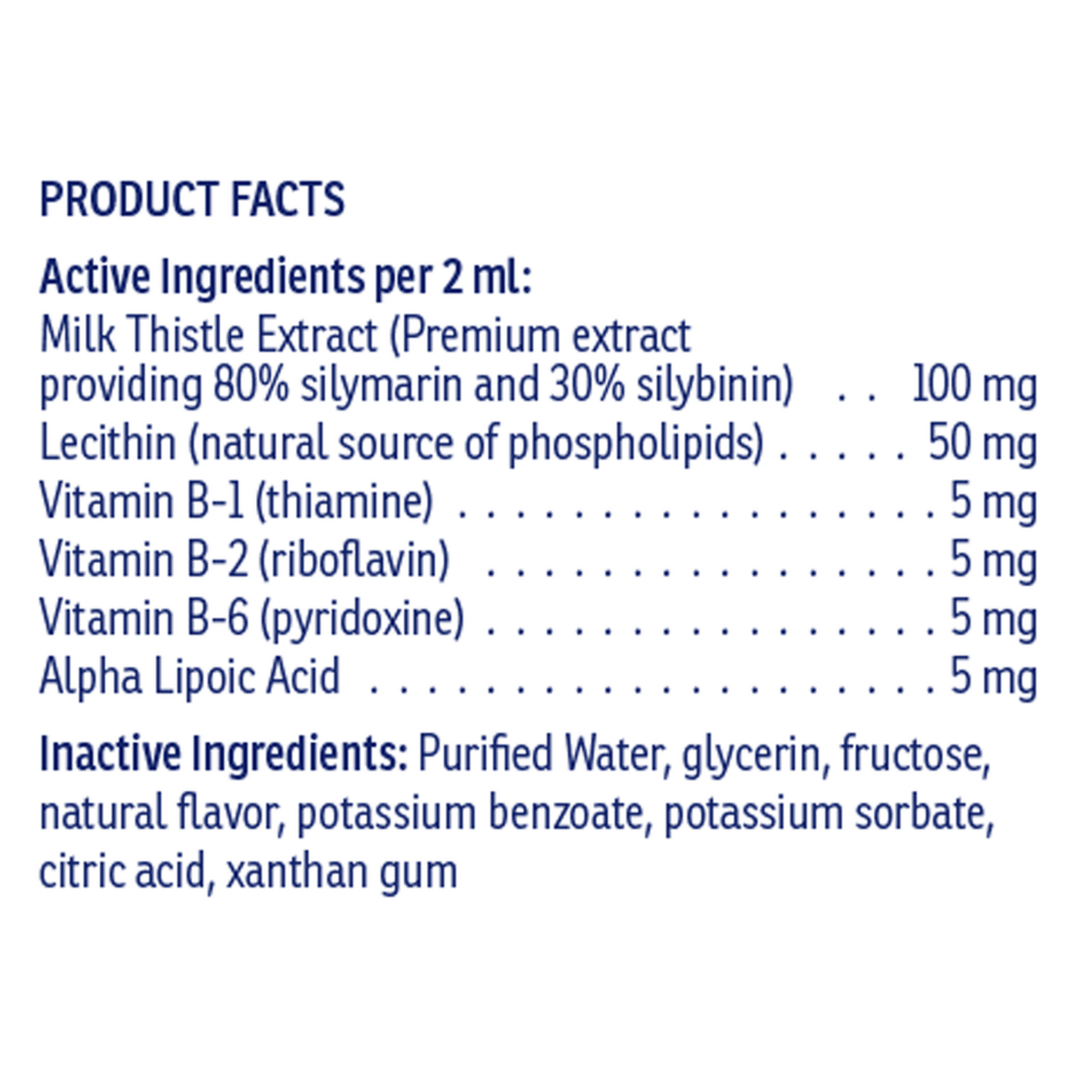 MHP Rx Vitamins For Pets Liquid Hepato Chicken Flavor supplement in a 4 fl oz bottle for pet health and nutrition.