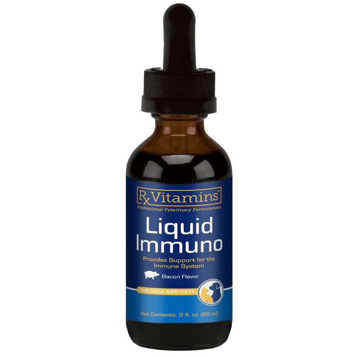 MHP Rx Vitamins for Pets Liquid Immuno Original 2 oz natural pet supplement bottle with dropper for immune support