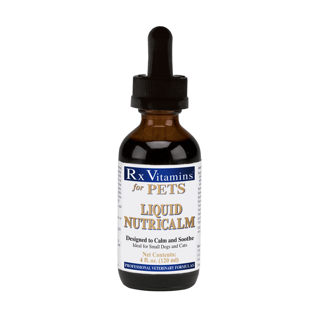 MHP Rx Vitamins for Pets Liquid Nutricalm dietary supplement for animals in a 4 oz bottle, pet vitamins and supplements.