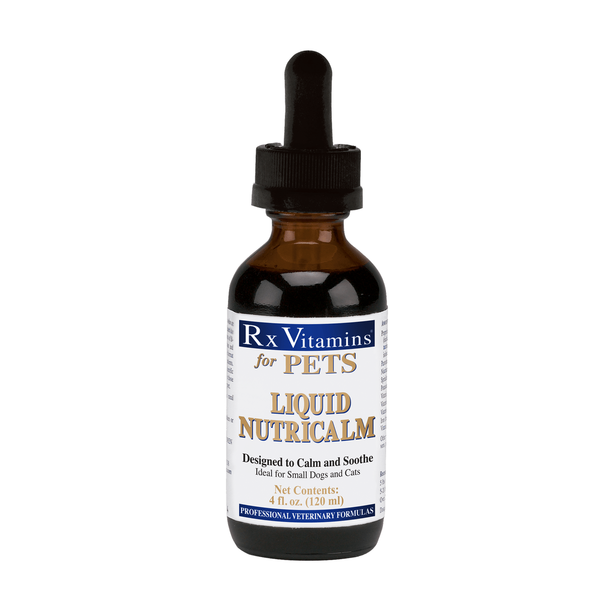 MHP Rx Vitamins for Pets Liquid Nutricalm dietary supplement for animals in a 4 oz bottle, pet vitamins and supplements.