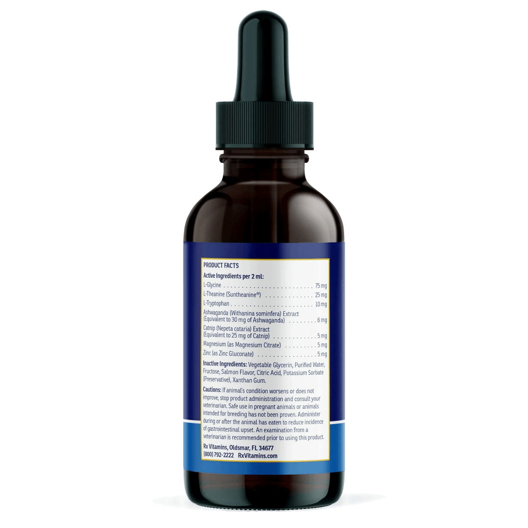 MHP Rx Vitamins for Pets Liquid Nutricalm dietary supplement for animals, 4 oz bottle, pet vitamins and supplements.
