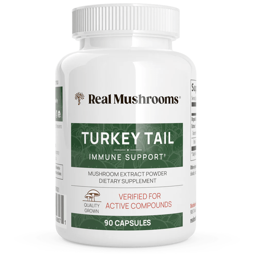 Real Mushrooms Turkey Tail Extract Immune Support 90 Capsules - POWER FIT SHOP — Powering Preparedness, Health & Home