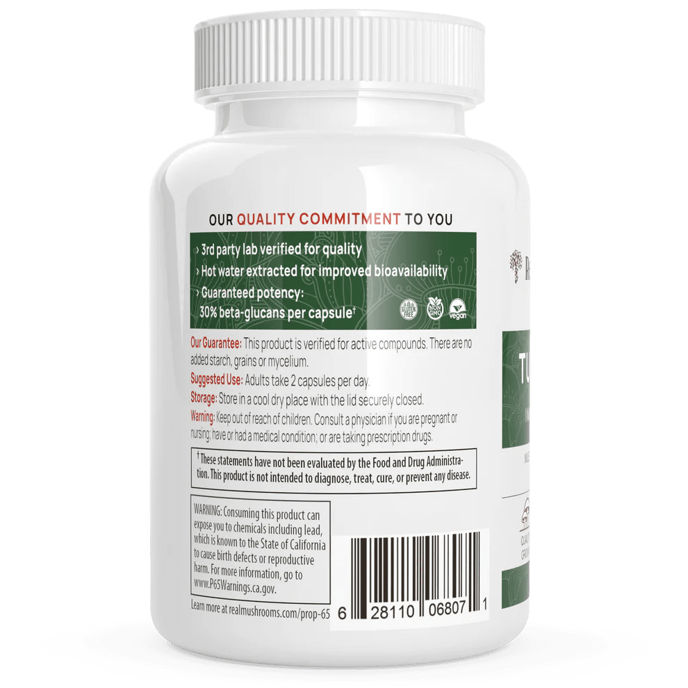 Real Mushrooms Turkey Tail Extract Immune Support 90 Capsules - POWER FIT SHOP — Powering Preparedness, Health &amp; Home