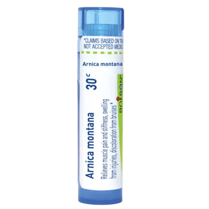 Boiron Laboratories Arnica Montana 30C vitamins and supplements for pain relief, in a bottle of 7 tablets.