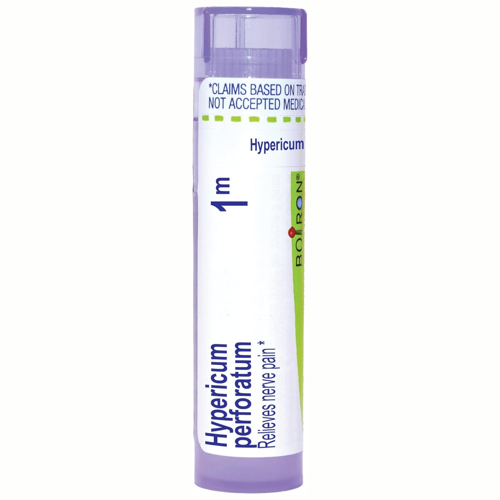 Boiron Hypericum Perforatum 1M herbal supplement pellets by MHP, 80 pellets in a natural health product image