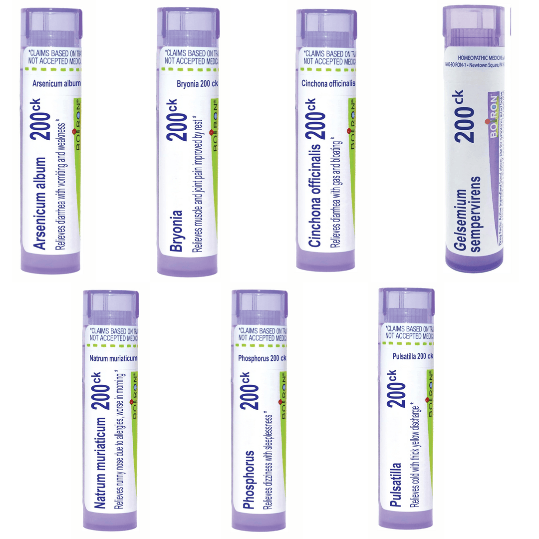 Boiron Laboratories V homeopathic 7-remedy bundle for cold season support, vitamins and supplements by MHP
