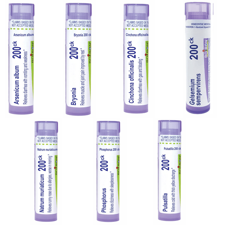 Boiron Laboratories V homeopathic 7-remedy bundle for cold season support, vitamins and supplements by MHP