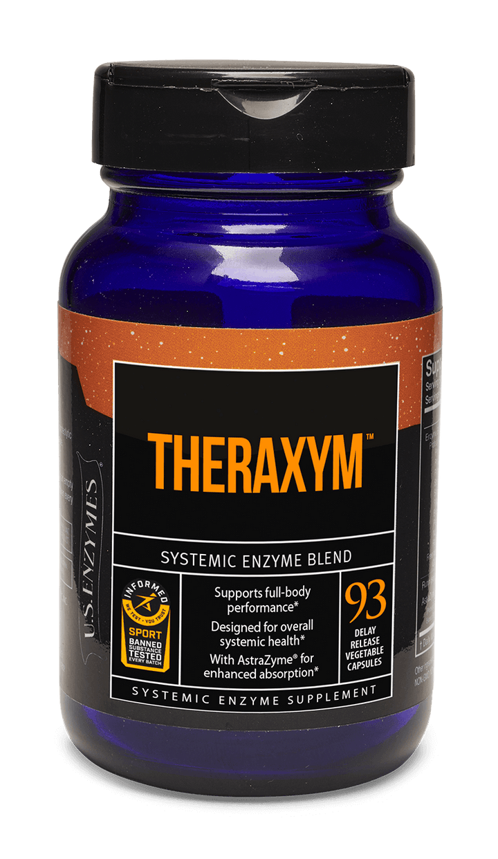 Master Supplements US Enzymes Theraxym 93 capsules, systemic enzymes in vitamin and supplement form, by MHP.