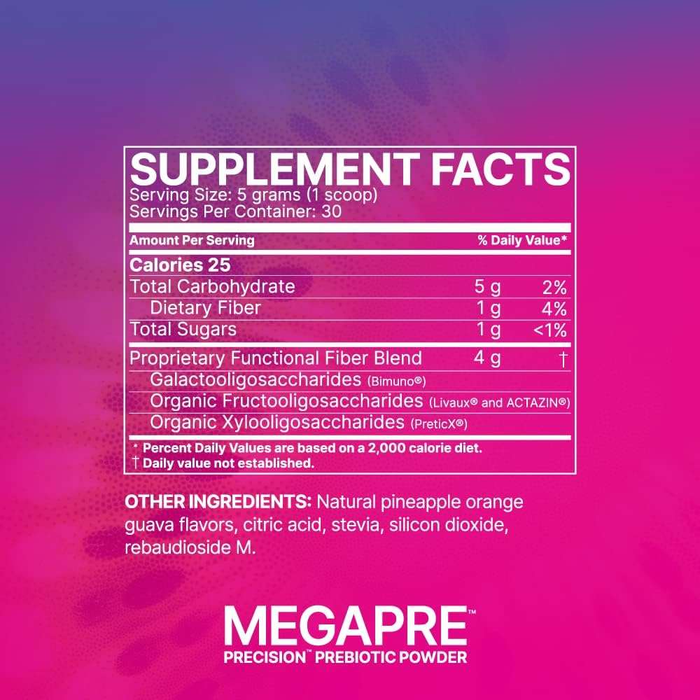 Microbiome Labs MegaPre Prebiotic Powder 5.5 Oz Supports Gut Health - POWER FIT SHOP — Powering Preparedness, Health &amp; Home