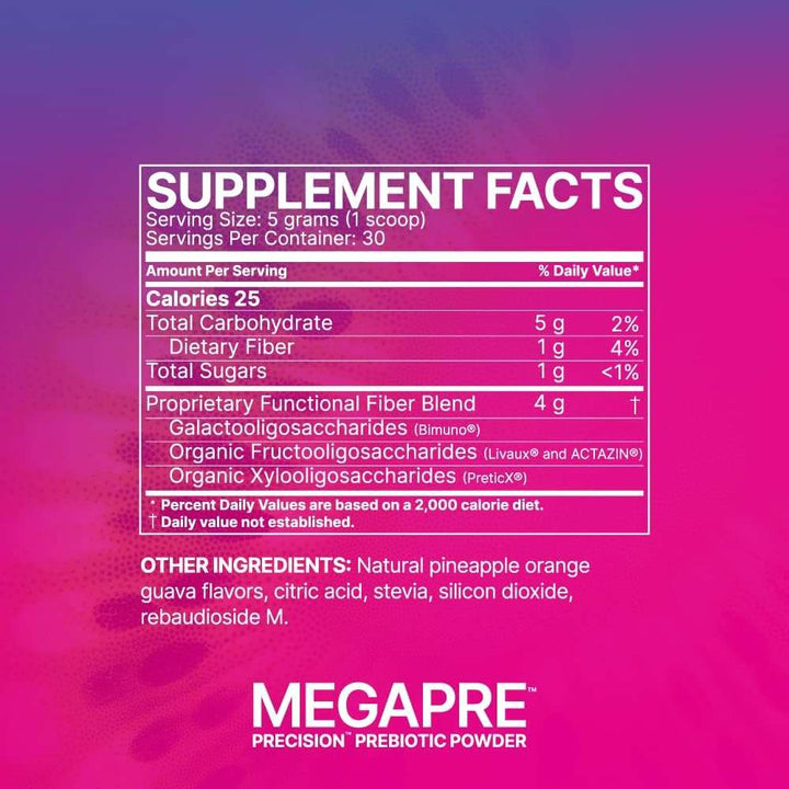 Microbiome Labs MegaPre Prebiotic Powder 5.5 Oz Supports Gut Health - POWER FIT SHOP — Powering Preparedness, Health &amp; Home
