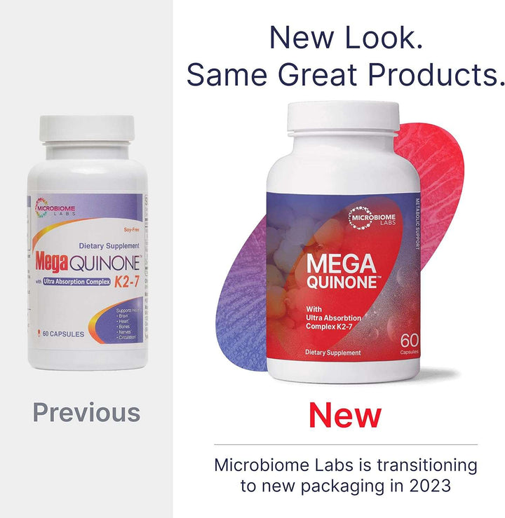 Microbiome Labs MegaQuinone K2 - 7 Probiotic 60 Caps Support Bone Health - POWER FIT SHOP — Powering Preparedness, Health &amp; Home