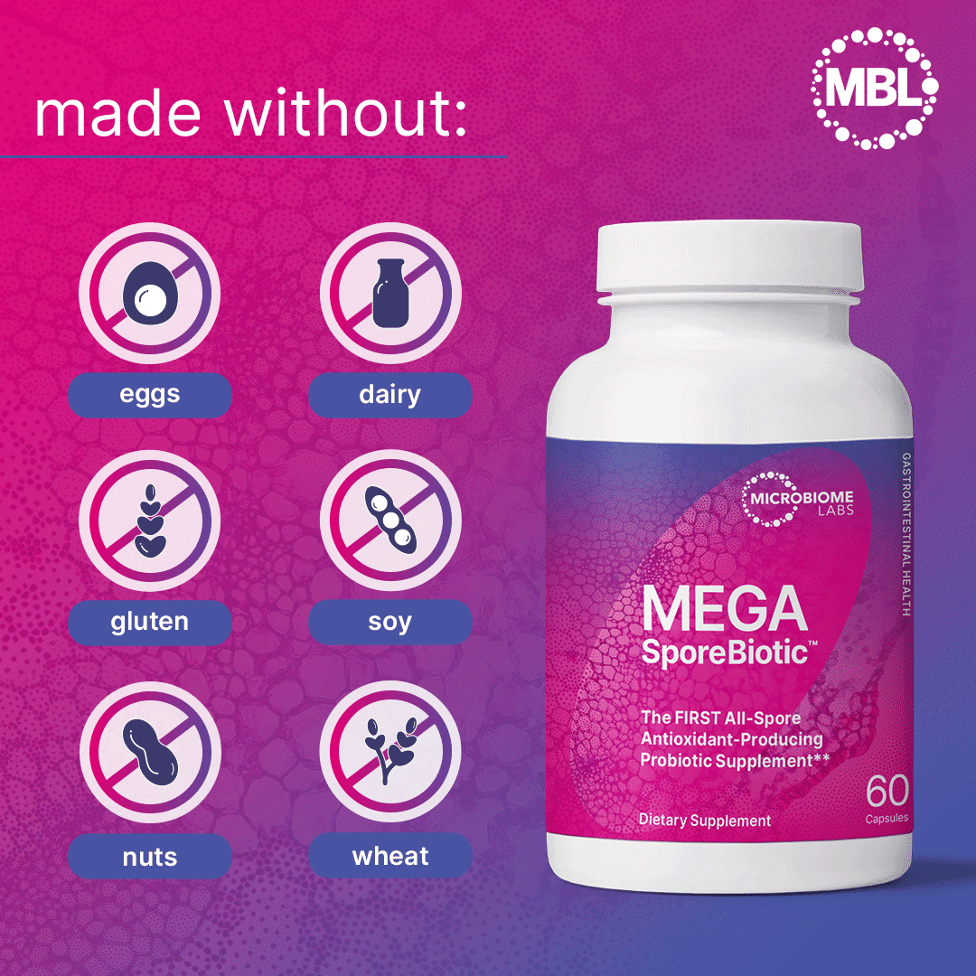Microbiome Labs MegaSporeBiotic Probiotic 60 Count Gut Health Support - POWER FIT SHOP — Powering Preparedness, Health &amp; Home