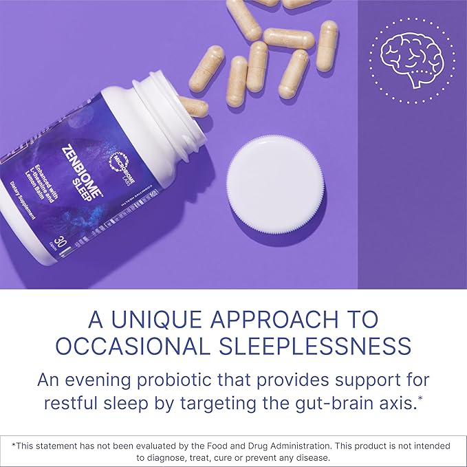 Microbiome Labs ZenBiome Sleep 30 Capsules Supports Relaxation Sleep - POWER FIT SHOP — Powering Preparedness, Health &amp; Home
