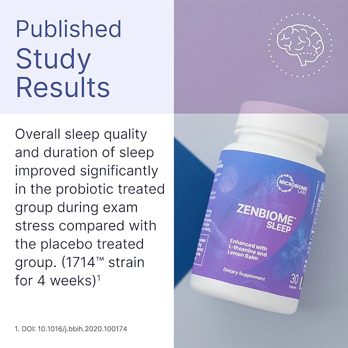 Microbiome Labs ZenBiome Sleep 30 Capsules Supports Relaxation Sleep - POWER FIT SHOP — Powering Preparedness, Health &amp; Home