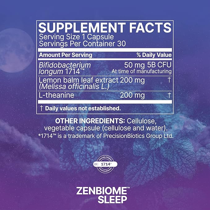Microbiome Labs ZenBiome Sleep 30 Capsules Supports Relaxation Sleep - POWER FIT SHOP — Powering Preparedness, Health &amp; Home