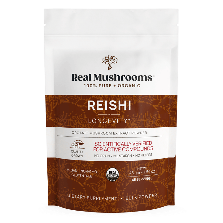Real Mushrooms Reishi Mushroom Extract Bulk Powder 45 Grams - POWER FIT SHOP — Powering Preparedness, Health &amp; Home