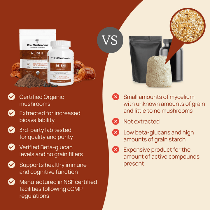 Real Mushrooms Reishi Mushroom Extract Bulk Powder 45 Grams - POWER FIT SHOP — Powering Preparedness, Health &amp; Home