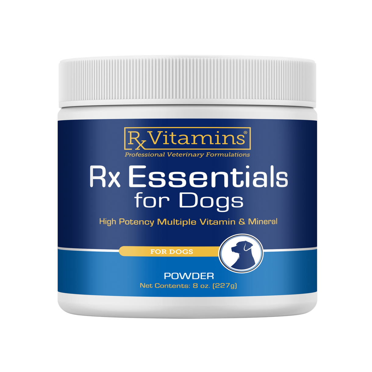 Rx Vitamins For Pets Rx Essentials 8 Oz supplement for dogs, providing essential vitamins and minerals for health.