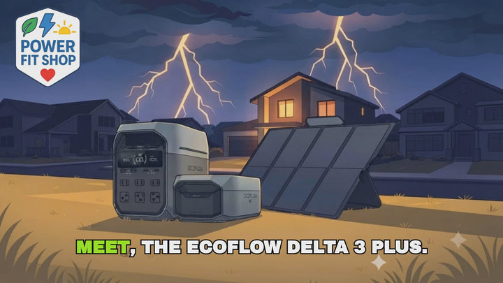 EcoFlow DELTA 3 Plus Portable Power Station + Smart Extra Battery + 400W Solar Panel Bundle