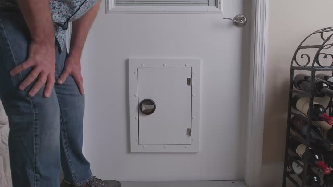 Guard Dog Pet Door Medium Size, Secure Flush Fit, Locking Panel, Weatherproof