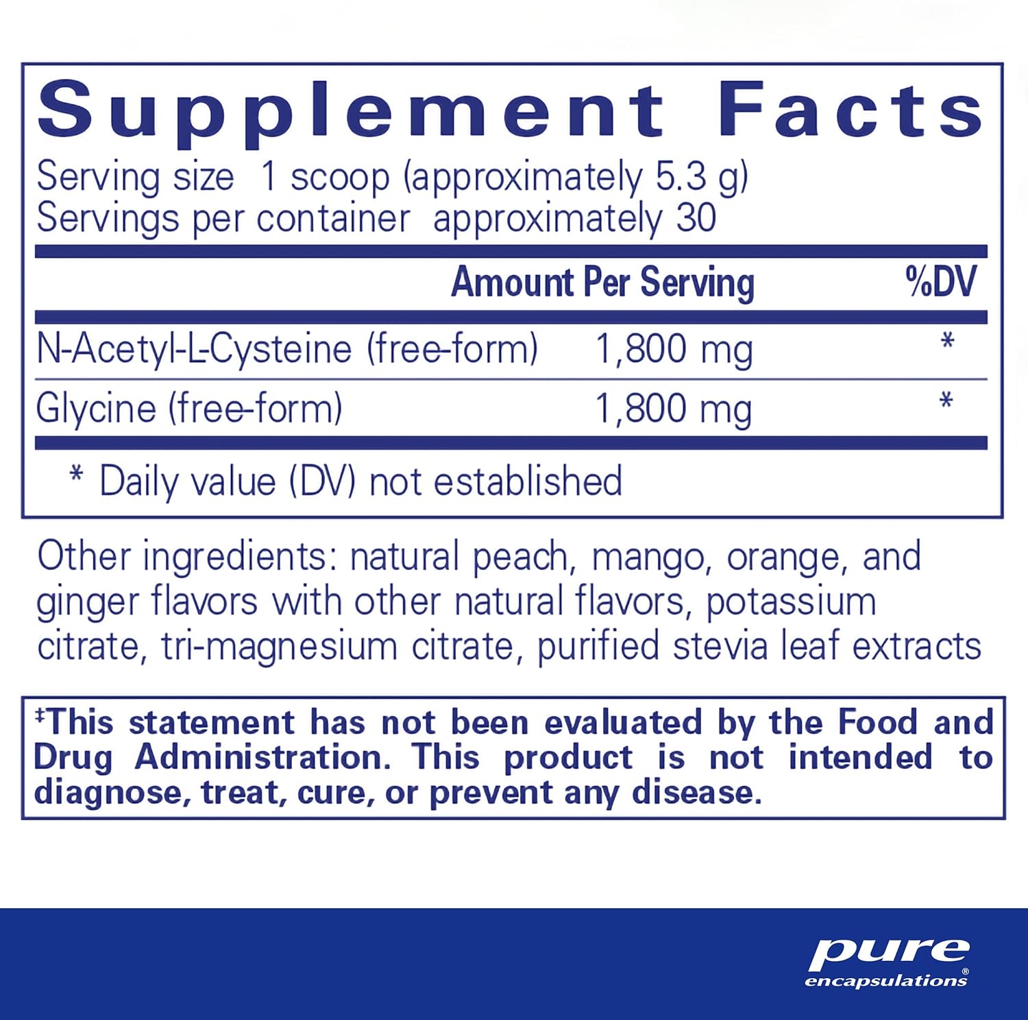 Pure Encapsulations NAC Plus Glycine Powder supplement for detox support, shown in a 5.6 oz container.