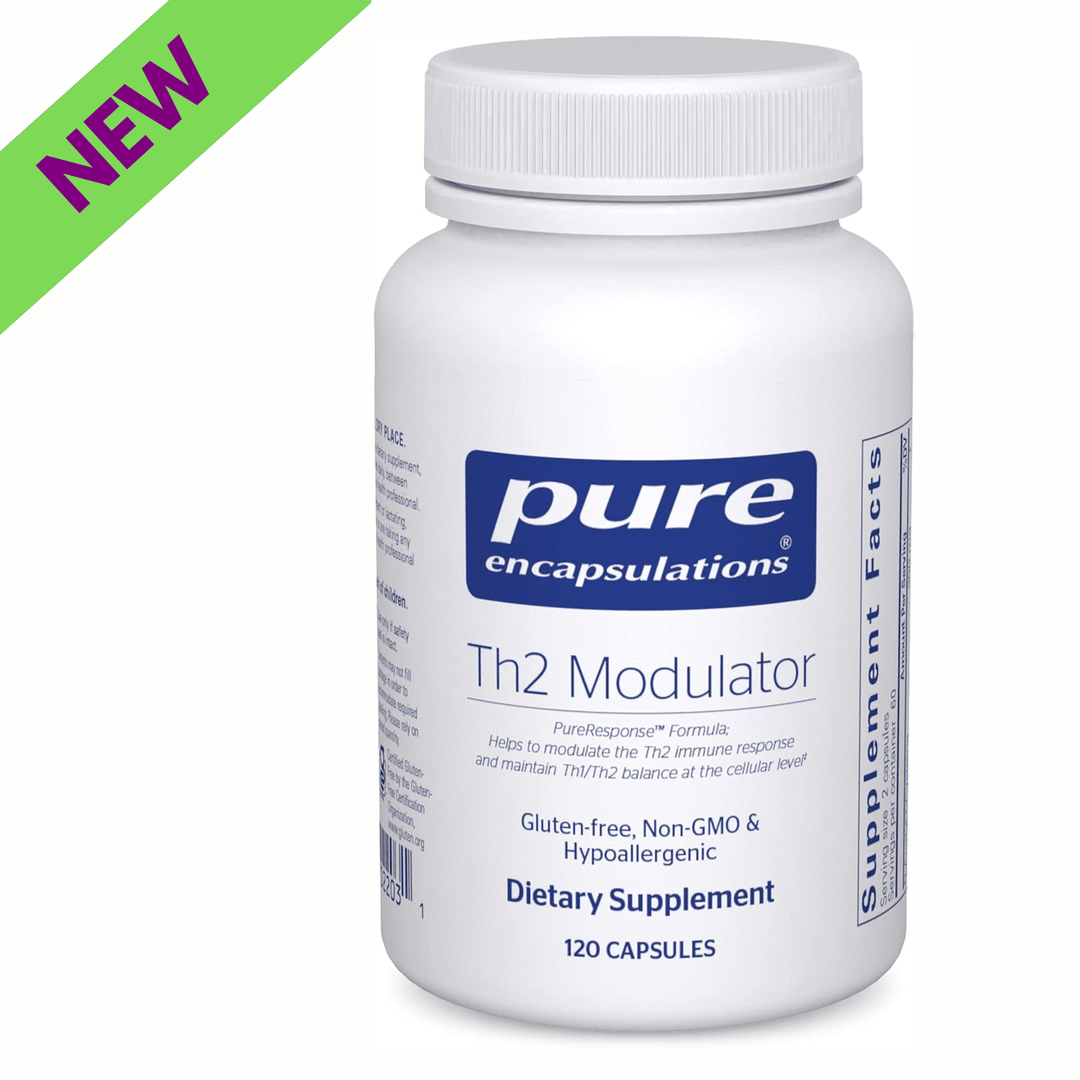Pure Encapsulations Th2 Modulator botanical immune support supplement with 120 capsules for immune system balance.