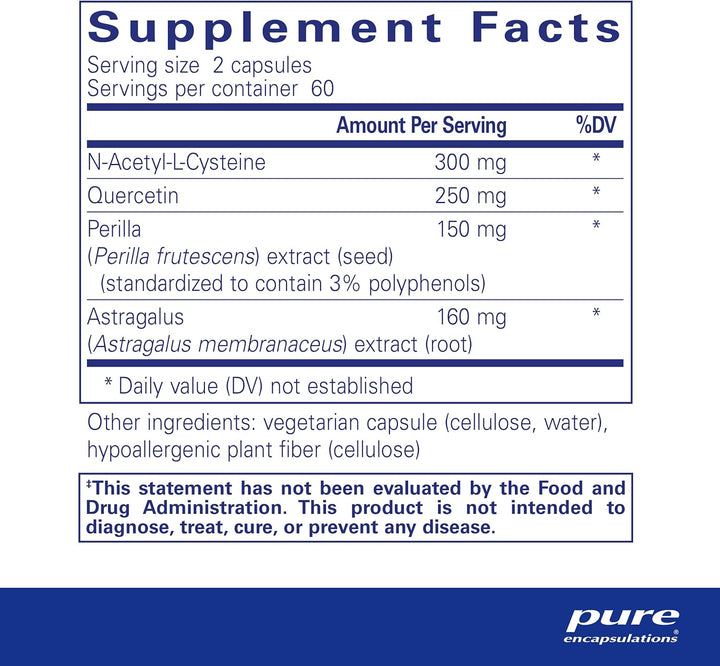 Pure Encapsulations Th2 Modulator supplement in 120 capsules, botanical immune support supplement for immune system balance.
