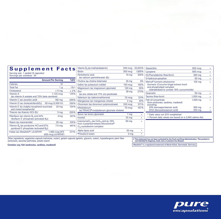 Pure Encapsulations NeuroMood Pure Pack detox supplement packets supporting mood and brain health, 30 individual servings.