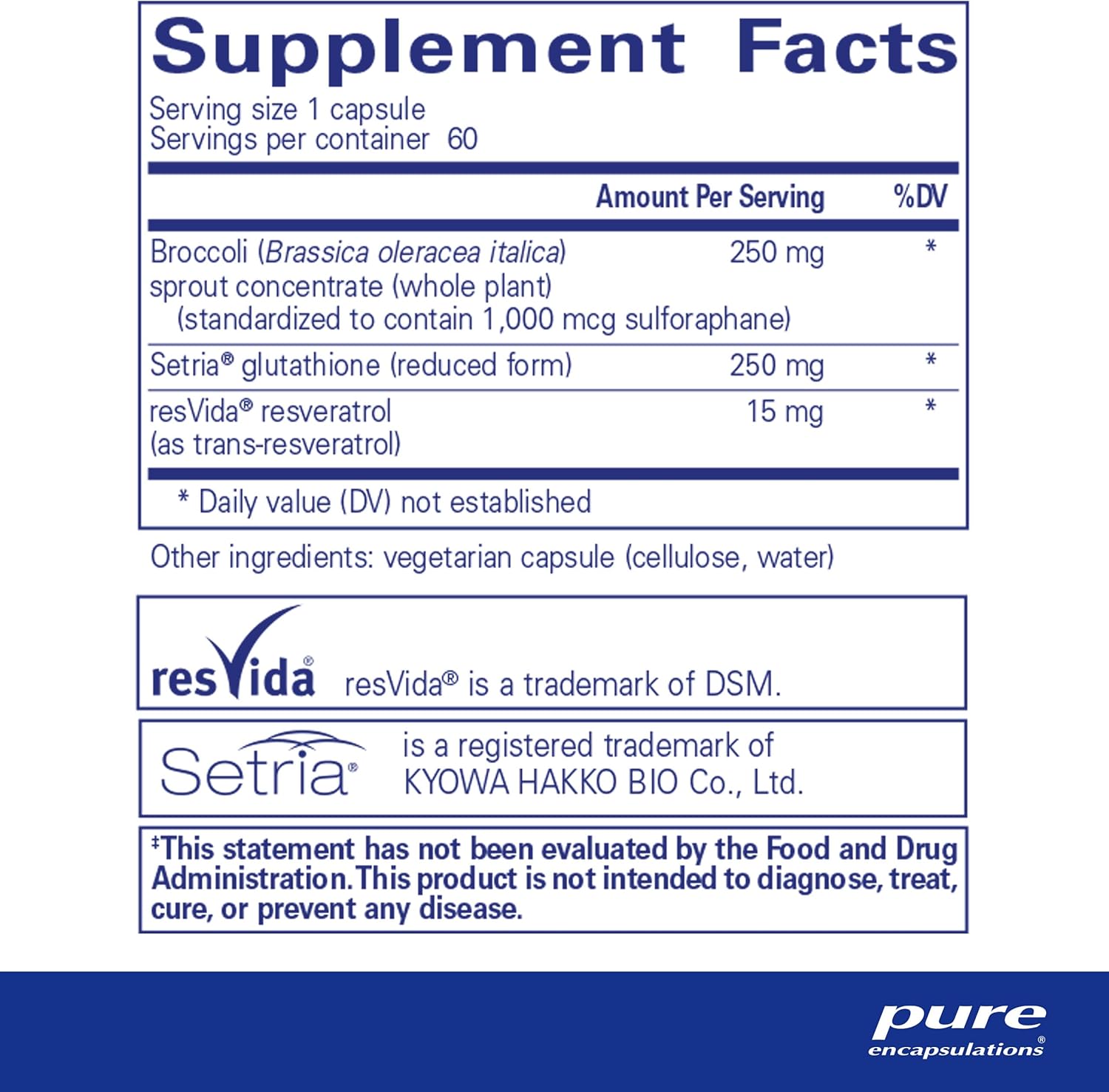 Pure Encapsulations Nrf2 Detox supplement bottles containing 60 capsules, supporting cellular and liver function.
