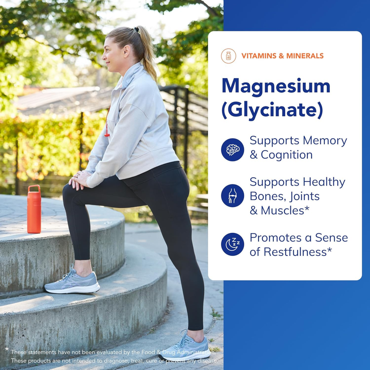 Pure Encapsulations Magnesium Glycinate dietary supplement capsules for stress relief and sleep support, 360 caps.