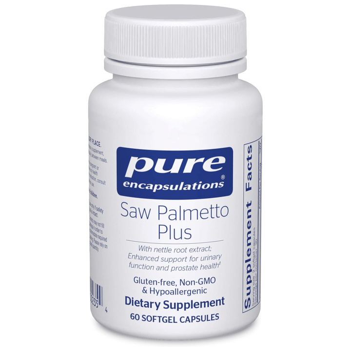 Pure Encapsulations Saw Palmetto Plus prostate support supplement in 60 capsules, dietary supplement capsules for men&