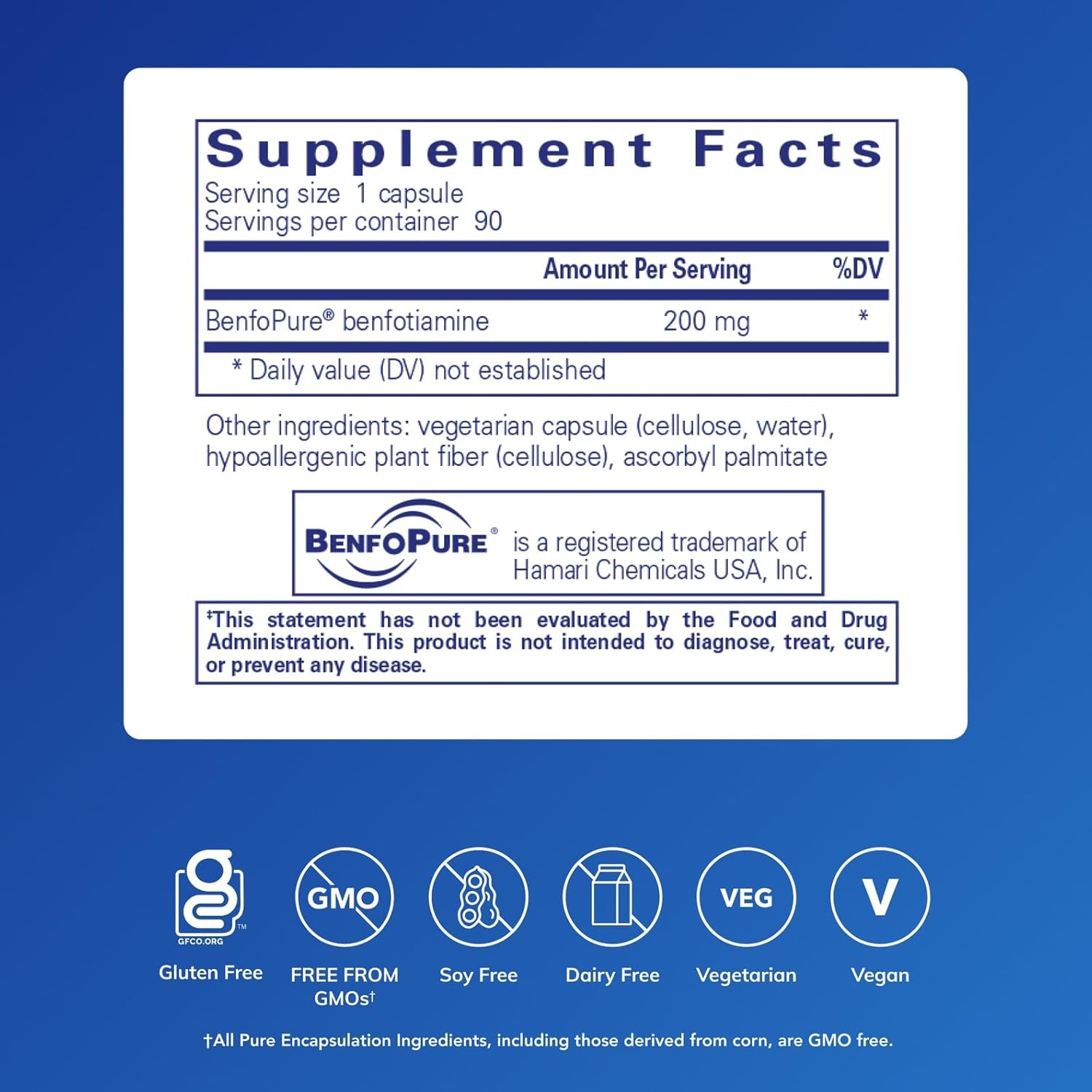 Pure Encapsulations BenfoMax dietary supplement capsules supporting heart and metabolism health in a bottle of 90 capsules.