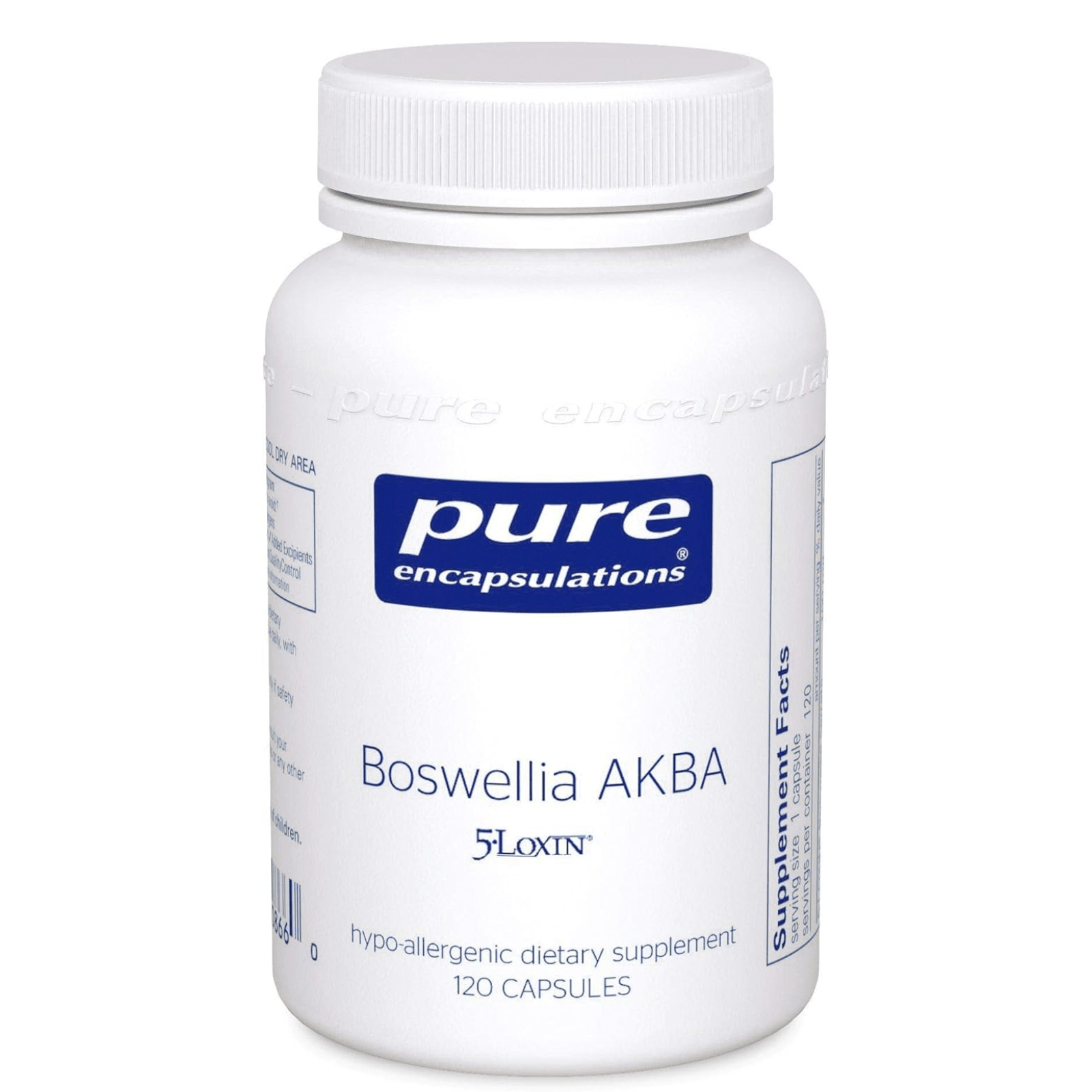 Pure Encapsulations Boswellia AKBA dietary supplement capsules for joint, digestive, and immune support, 120 capsules.