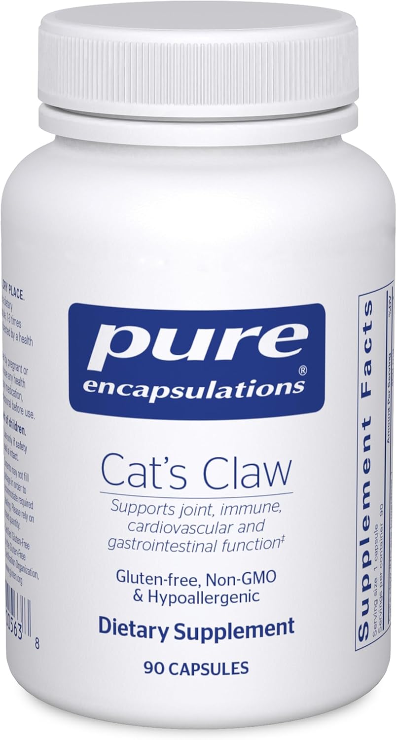 Pure Encapsulations Cats Claw dietary supplement capsules supporting joint and immune health, 90 capsules.