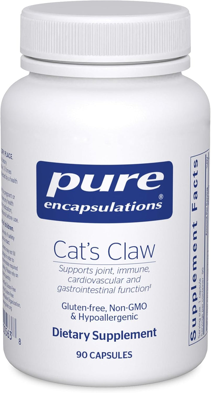 Pure Encapsulations Cats Claw dietary supplement capsules supporting joint and immune health, 90 capsules.