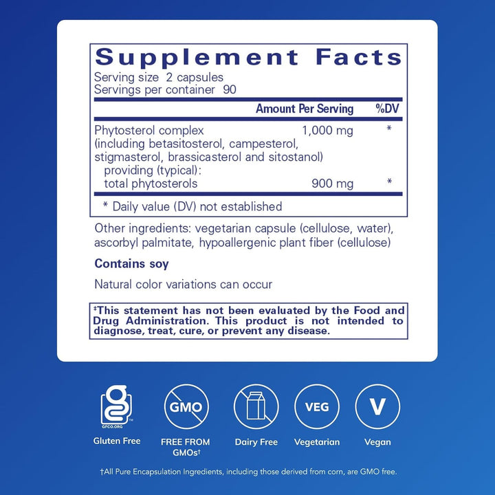 Pure Encapsulations CholestePure dietary supplement bottle with 180 capsules supporting heart function and cardiovascular health.