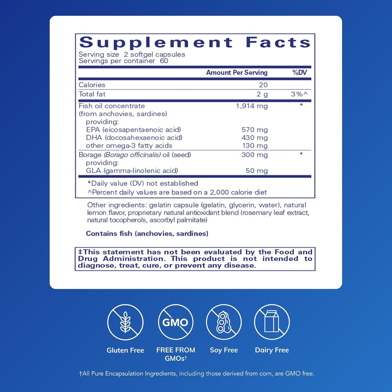 Pure Encapsulations EFA Essentials dietary supplement softgels supporting heart and joint health, 120 softgels in bottle.