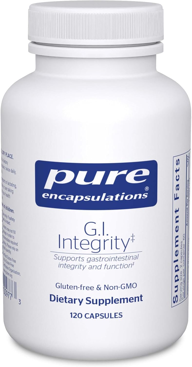 Pure Encapsulations G.I. Integrity dietary supplement capsules supporting gut and digestive health, 120 capsules.