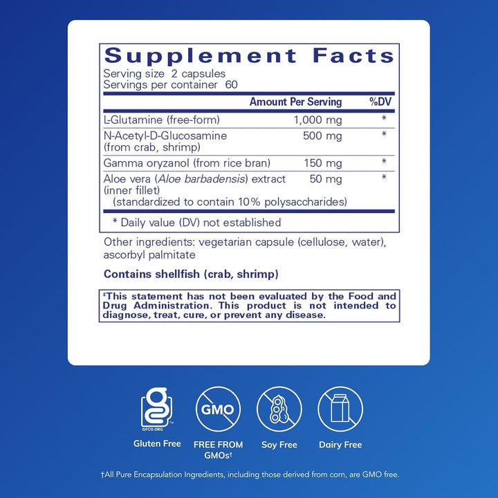 Pure Encapsulations G.I. Integrity dietary supplement capsules for gut and digestive health, 120 capsules in bottle