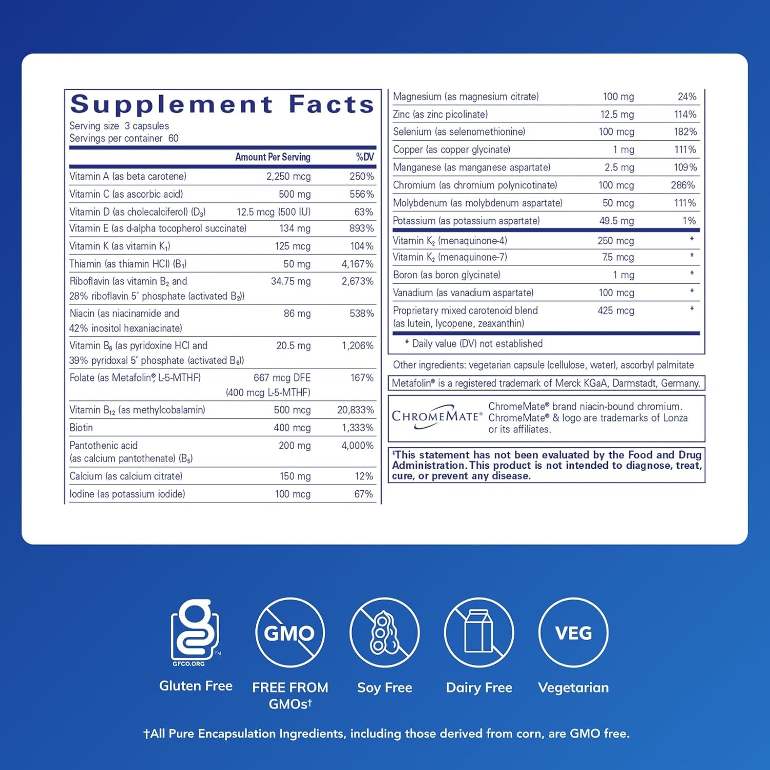 Pure Encapsulations Nutrient 950 Vitamin K dietary supplement bottle with 180 capsules for bone and heart support.